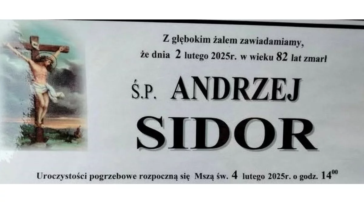 Ś. p. Andrzej Sidor - Zdjęcie główne