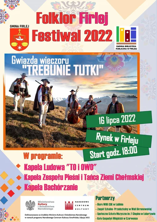 Jutro "Folklor Firlej Festiwal 2022". Zagrają Trebunie Tutki - Zdjęcie główne