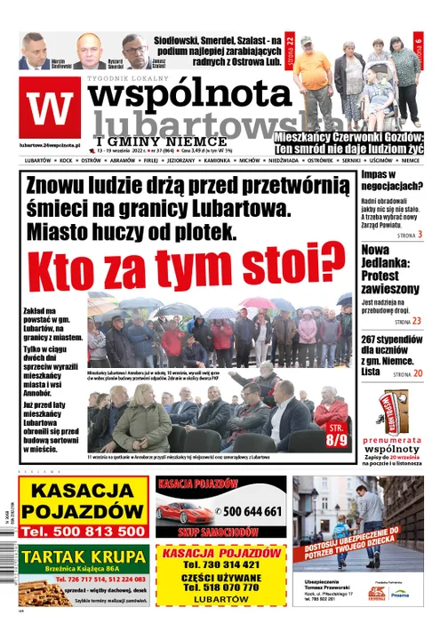 Najnowszy numer Wspólnoty Lubarrtowskiej (13 września 2022) - Zdjęcie główne