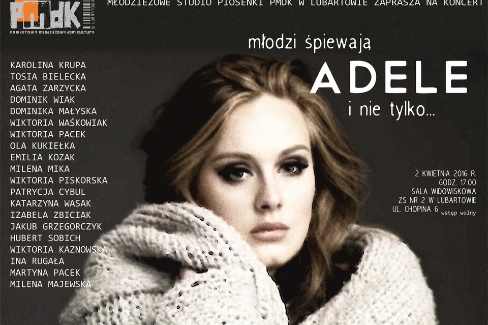 Młodzi śpiewają Adele i nie tylko - koncert w PMDK - Zdjęcie główne