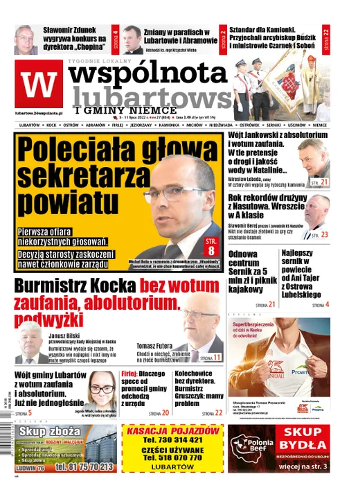 Najnowszy numer Wspólnoty Lubartowskiej (5 lipca 2022) - Zdjęcie główne