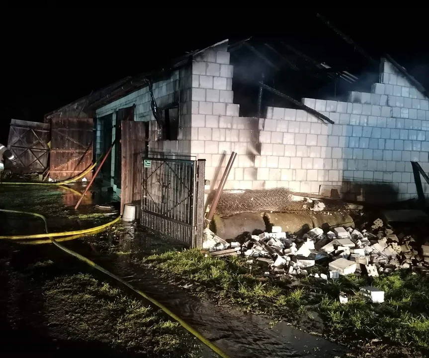 Pożar w Łukówcu - Zdjęcie główne