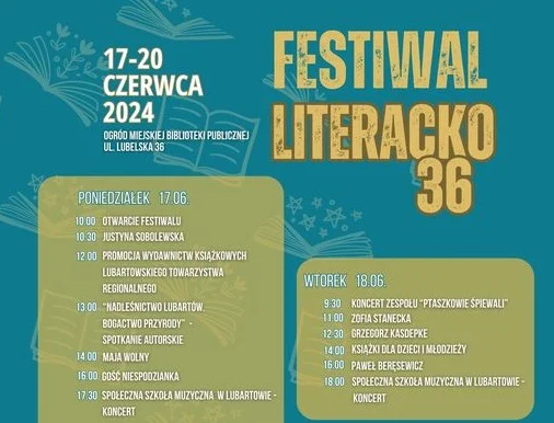 17-20.06.2024r. Festiwal LITERACKO 36 - Zdjęcie główne