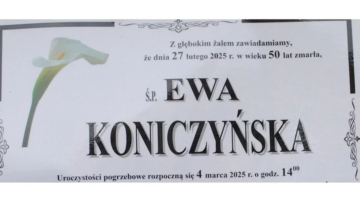 Ś.p.  Ewa  Koniczyńska - Zdjęcie główne