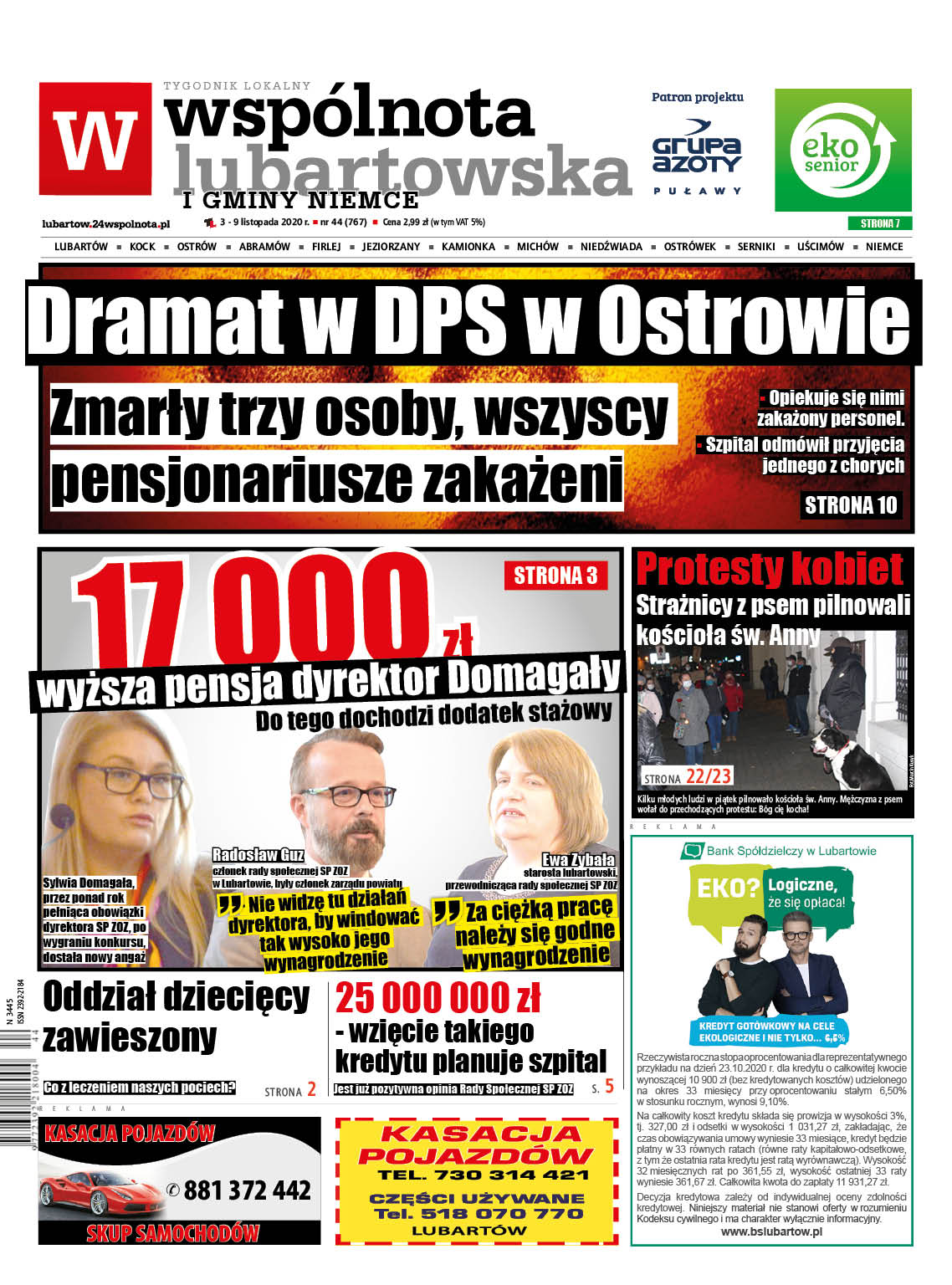 Dramat w DPS w Ostrowie Lub. Zakażeni opiekują się zakażonymi. Zmarły trzy osoby, a miejsc w szpitalach brak - Zdjęcie główne