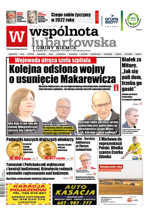 Lubartów: Wojewoda utrąca szefa szpitala. Kolejna odsłona wojny o usunięcie Makarewicza - Zdjęcie główne