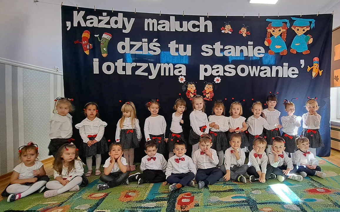 Pasowanie na przedszkolaka w Przedszkolu nr 2 w Lubartowie. Wielki dzień Biedronek (zdjęcia) - Zdjęcie główne