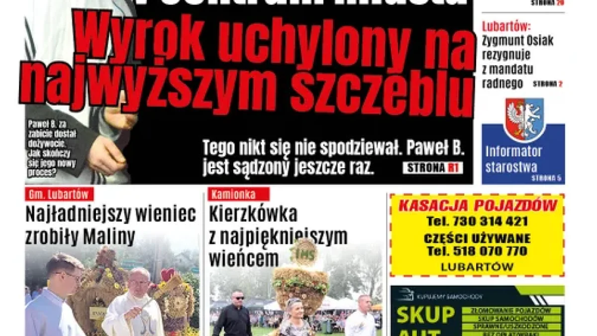 Najnowsze wydanie Wspólnoty Lubartowskiej (20 sierpnia 2024r) - Zdjęcie główne