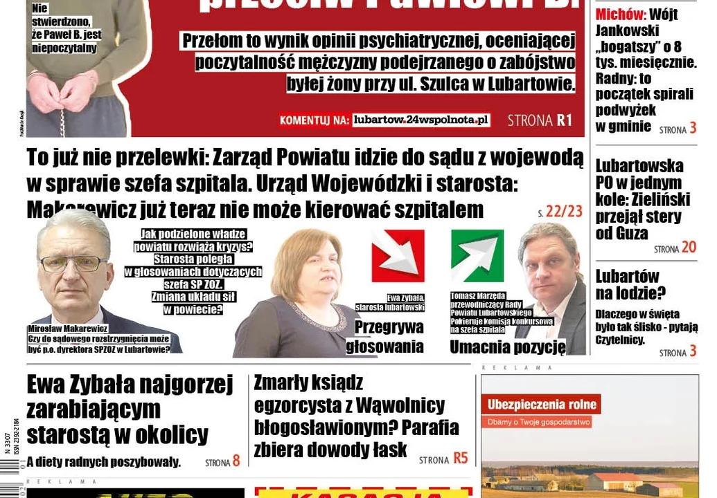 Powiat lubartowski idzie do sądu z wojewodą w sprawie szefa szpitala. Urząd Wojewódzki i Starosta: Makarewicz już teraz nie może kierować szpitalem - Zdjęcie główne