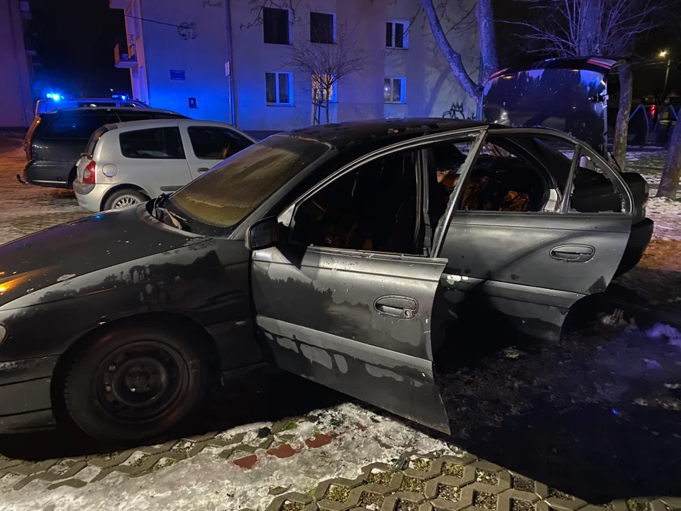 Pożar samochodu w Lubartowie - Zdjęcie główne