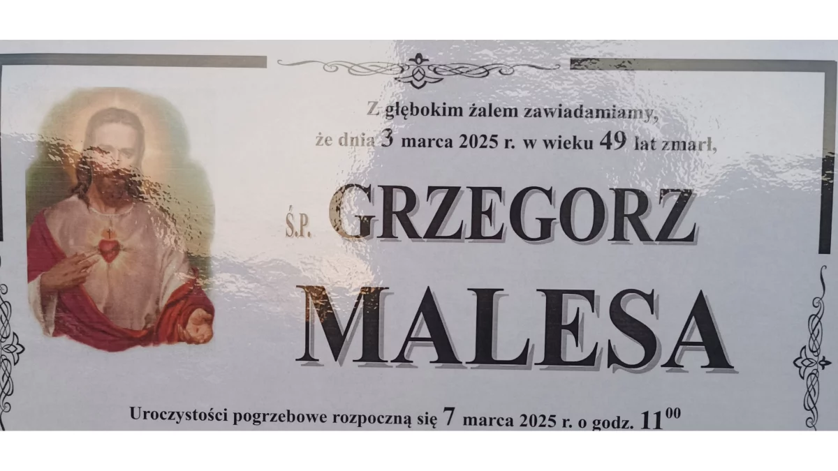 Ś.p. Grzegorz Malesa - Zdjęcie główne