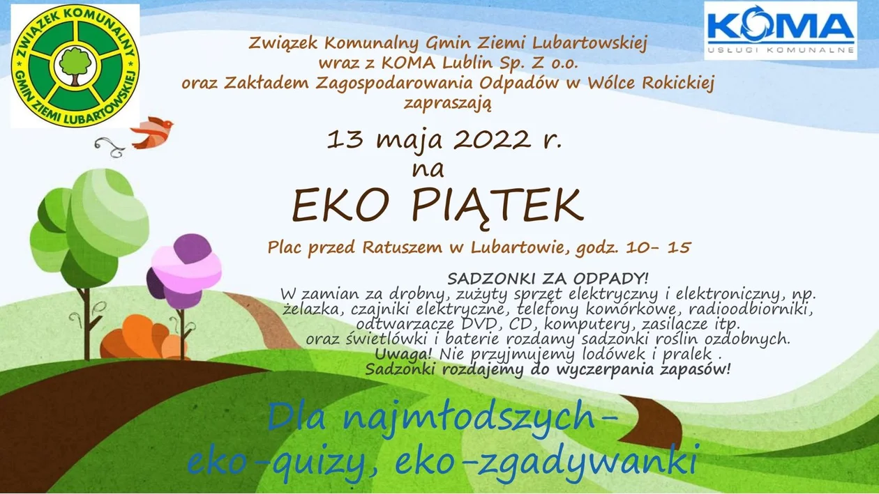 Eko Piątek w Lubartowie. Sadzonki za odpady - Zdjęcie główne