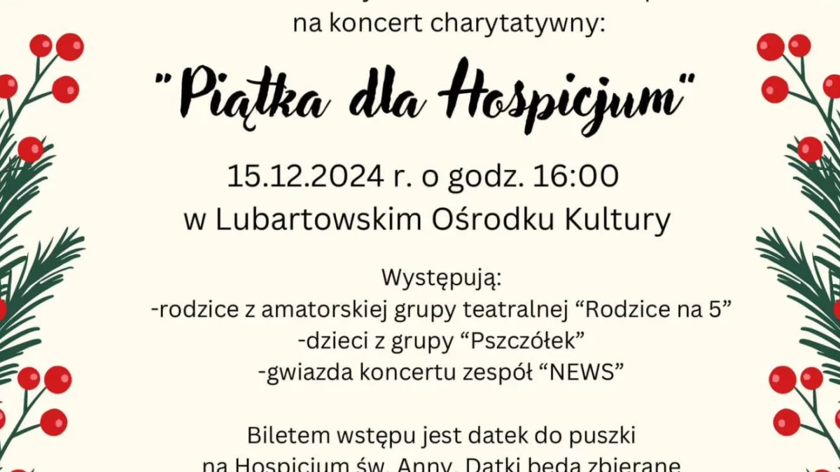 Za tydzień "Piątka dla Hospicjum". Zagra News! - Zdjęcie główne