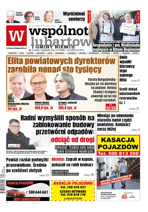 Najnowszy numer Wspólnoty Lubartowskiej (27 września 2022) - Zdjęcie główne