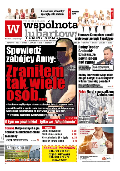 Najnowszy numer Wspólnoty Lubartowskiej  (14 czerwca 2022) - Zdjęcie główne