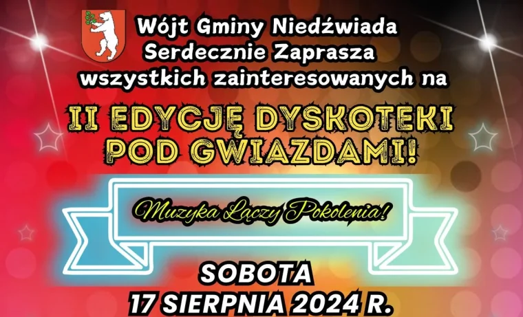 17.08.2024 - Dyskoteka pod gwiazdami (edycja II) - Zdjęcie główne