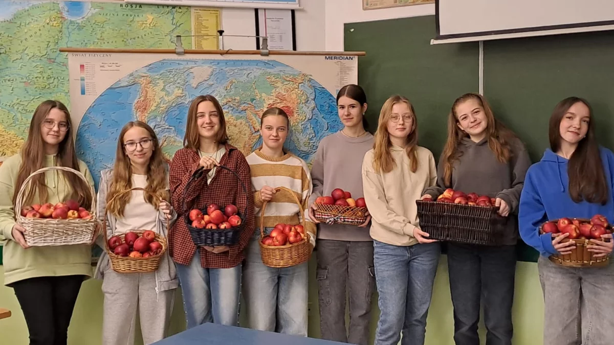 Każdy je zdrowe jabłuszko w szkole (im.) Sanguszko. Dzień zdrowego żywienia w ZS 2 w Lubartowie - Zdjęcie główne