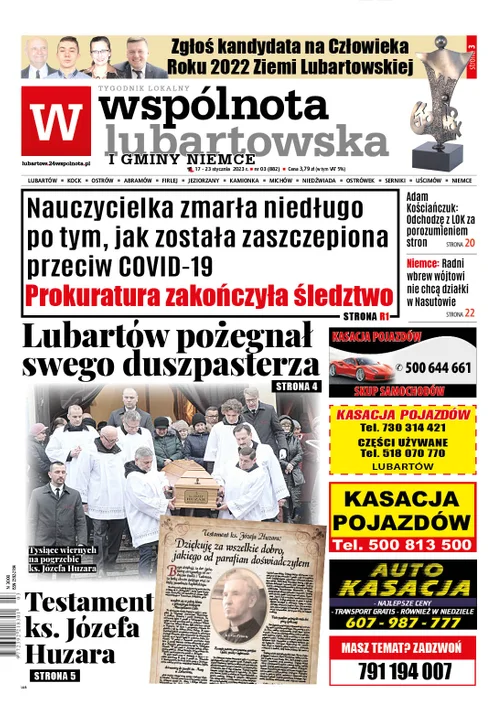 Najnowszy numer Wspólnoty Lubartowskiej (17 stycznia 2023) - Zdjęcie główne