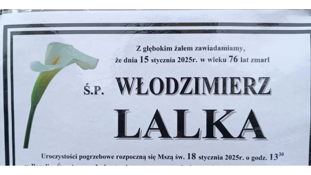 Ś.p. Włodzimierz Lalka - Zdjęcie główne