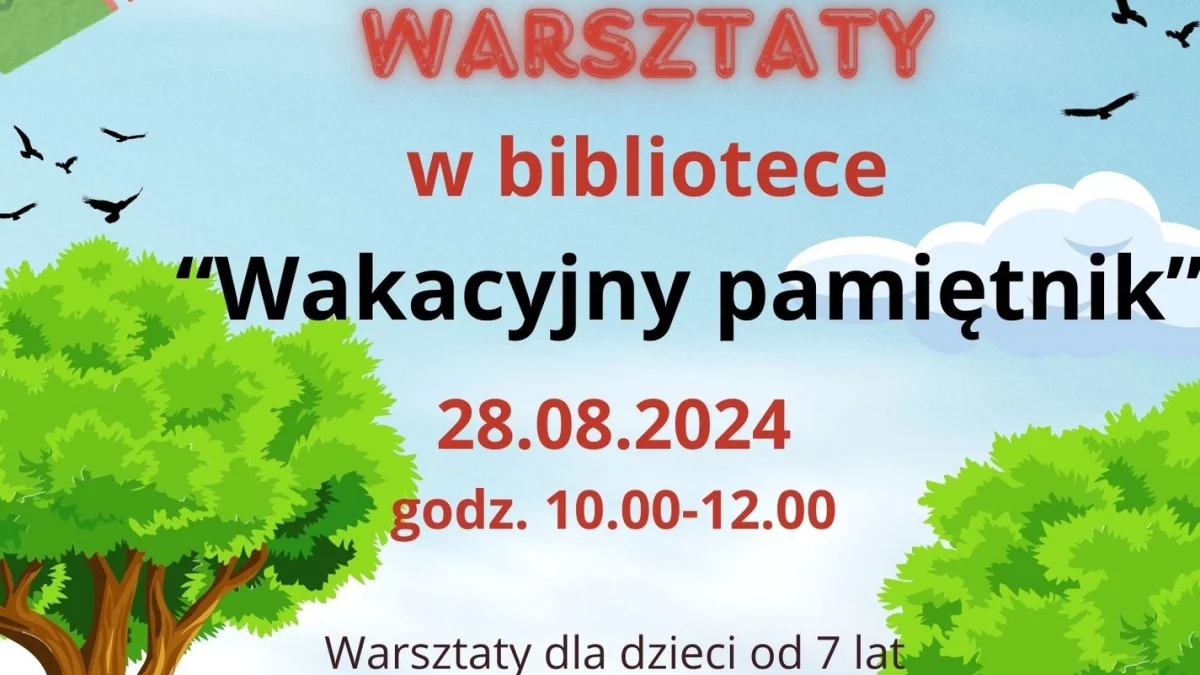 28.08.2024 - Warsztaty "Wakacyjny Pamiętnik" w GBP w Krasieninie - Zdjęcie główne