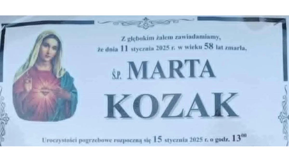 Ś. p. Marta Kozak - Zdjęcie główne