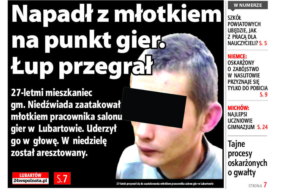 Napadł z młotkiem na punkt gier - Zdjęcie główne