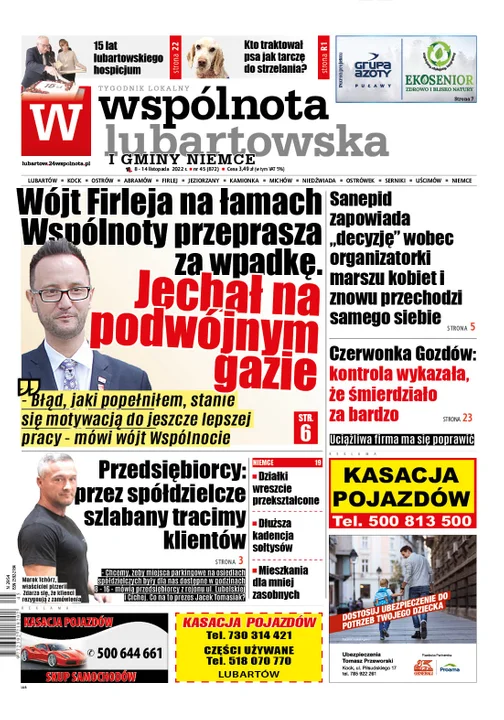 Najnowszy numer Wspólnoty Lubartowskiej (8 listopada 2022) - Zdjęcie główne