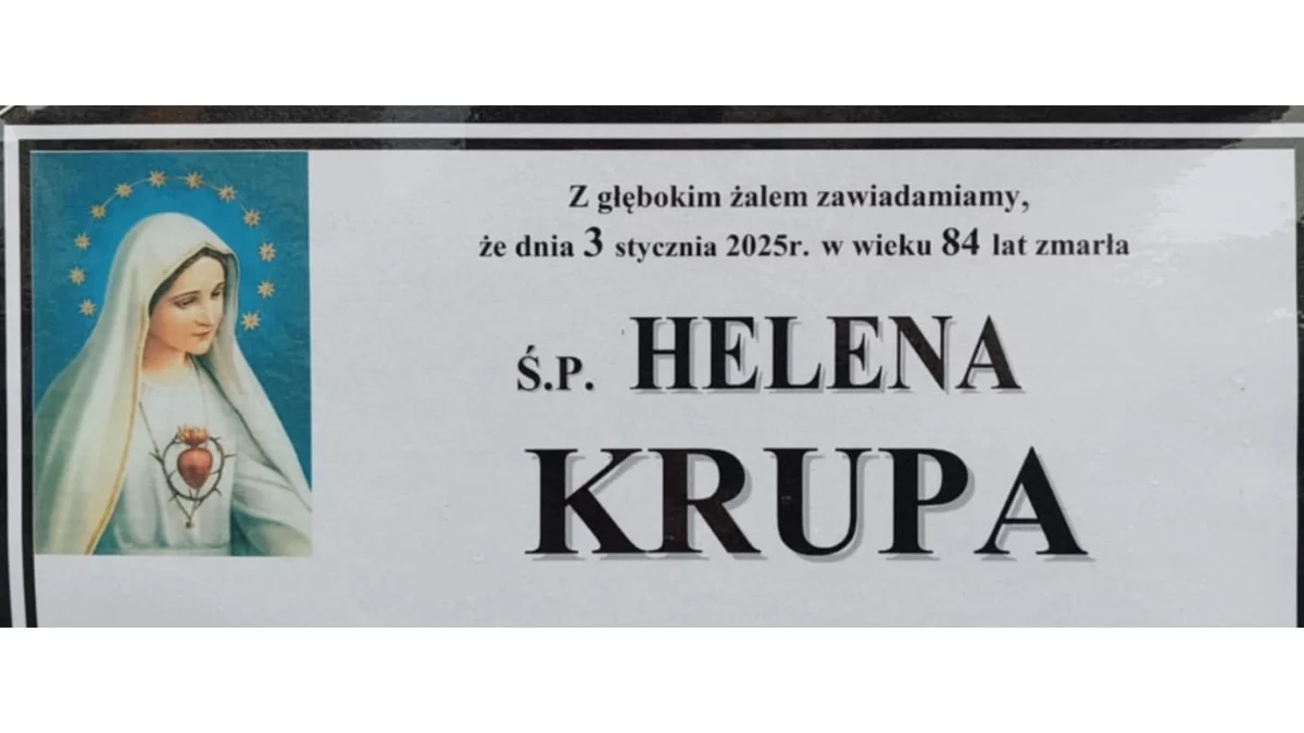 Ś. p. Helena Krupa - Zdjęcie główne