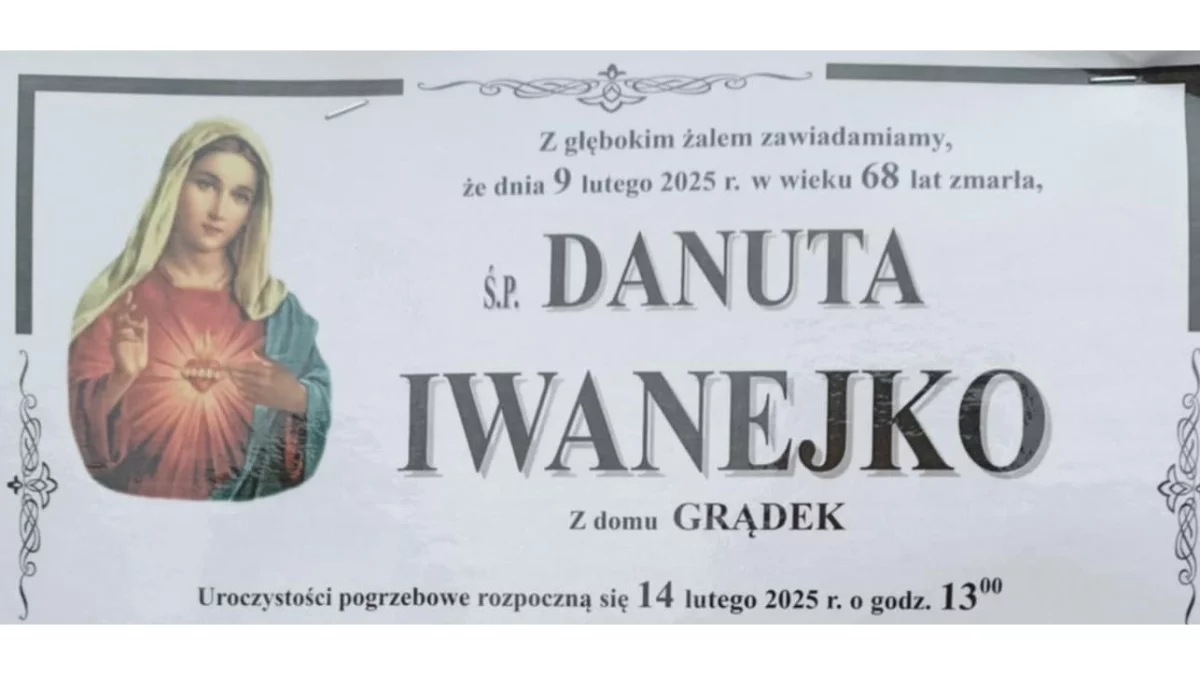 Ś.p. Danuta Iwanejko - Zdjęcie główne