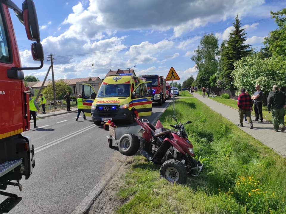 Kolejny wypadek z quadem. Tym razem w Wólce Rokickiej - Zdjęcie główne