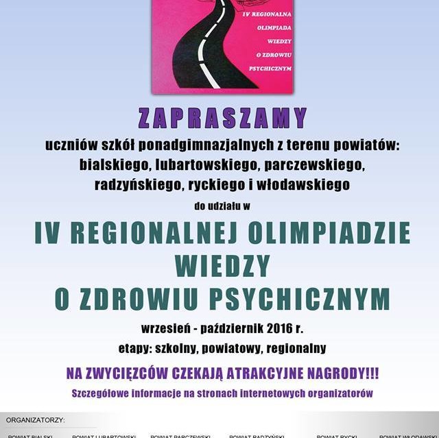 IV Regionalna Olimpiada Wiedzy o Zdrowiu Psychicznym - Zdjęcie główne