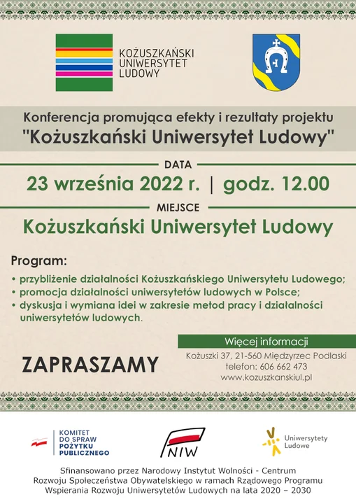 Konferencja na Uniwersytecie Kożuszkańskim - Zdjęcie główne