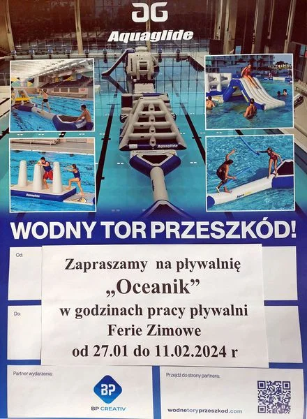 Wodny tor przeszkód na międzyrzeckim basenie (ZAPROSZENIE) - Zdjęcie główne