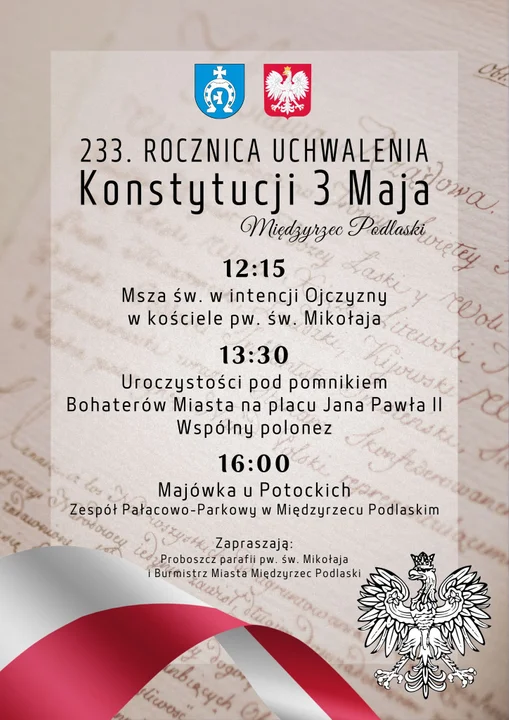233. rocznica uchwalenia Konstytucji 3 Maja w Międzyrzecu - Zdjęcie główne