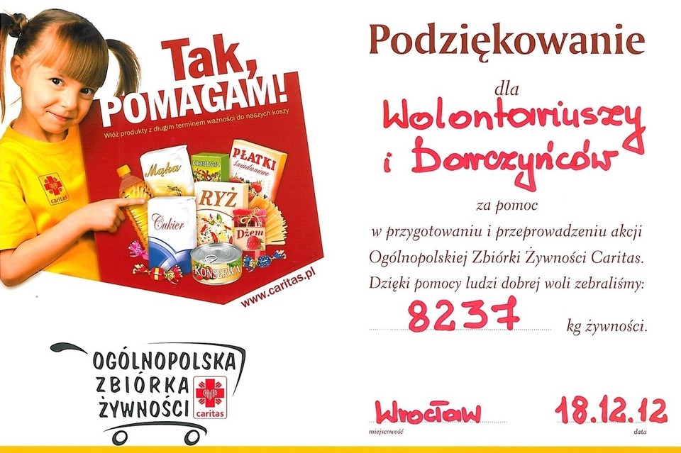 Zbiórka Żywności Caritas w Międzyrzecu Podlaskim - Zdjęcie główne