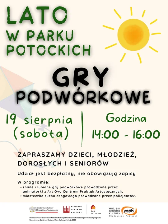 Lato w Parku Potockich! Czas na wspólne gotowanie i kolejną potańcówkę! - Zdjęcie główne