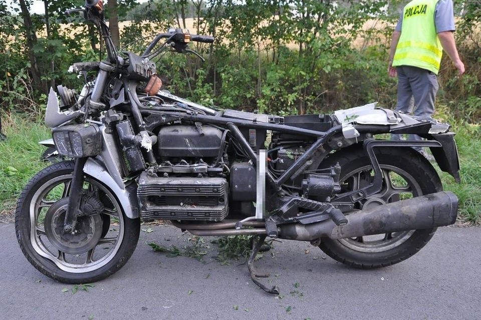 Wypadek motocyklisty w Witorożu - Zdjęcie główne