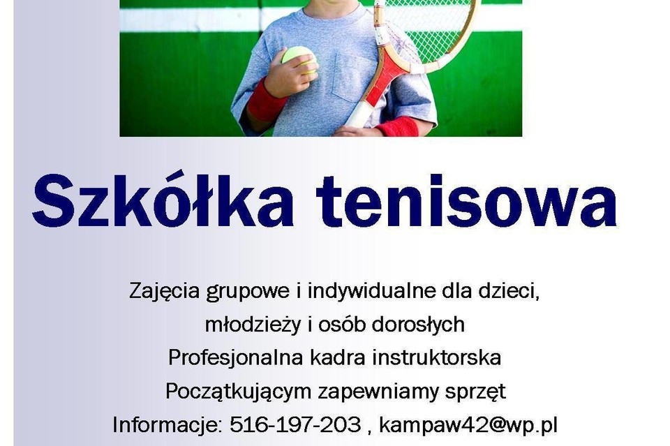 Rusza szkółka tenisa ziemnego - Zdjęcie główne