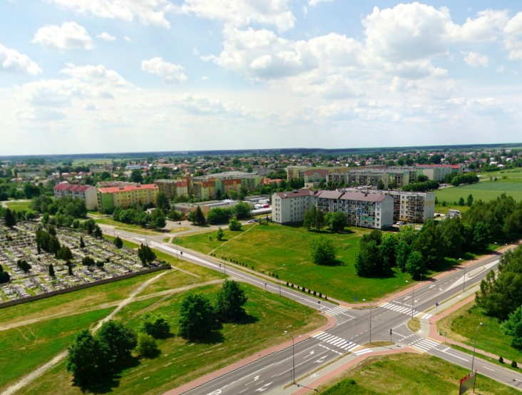 Lotnicza panorama Międzyrzeca - Zdjęcie główne
