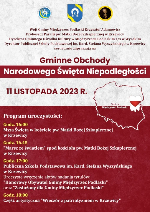 Święto Niepodległości w gminie Międzyrzec (ZAPROSZENIE) - Zdjęcie główne