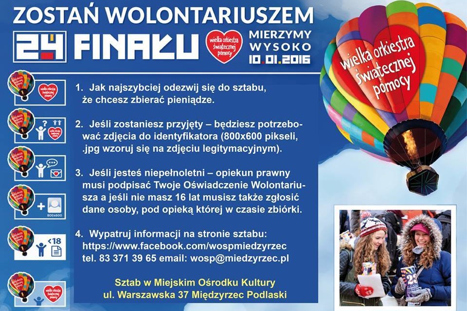 Sztab WOŚP w Międzyrzecu poszukuje wolontariuszy - Zdjęcie główne