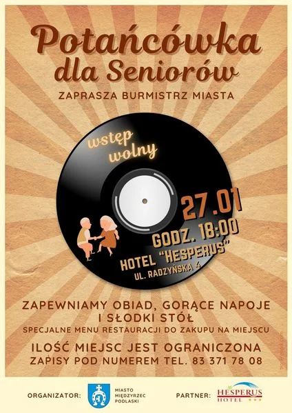 Potańcówka dla seniorów w Międzyrzecu (ZAPROSZENIE) - Zdjęcie główne