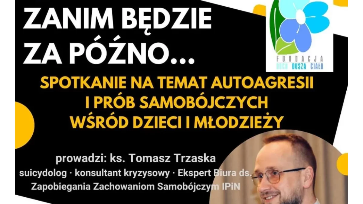 Zanim będzie za późno – spotkanie na temat autoagresji i prób samobójczych wśród młodzieży - Zdjęcie główne