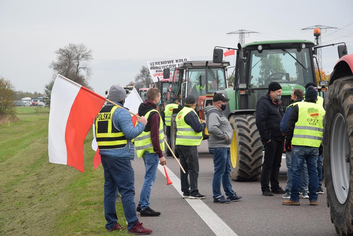 Rolnicy protestują. Blokują krajową dwójkę (ZDJĘCIA) - Zdjęcie główne
