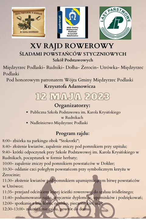 XV Rajd Rowerowy śladami Powstańców Styczniowych (Zaproszenie) - Zdjęcie główne