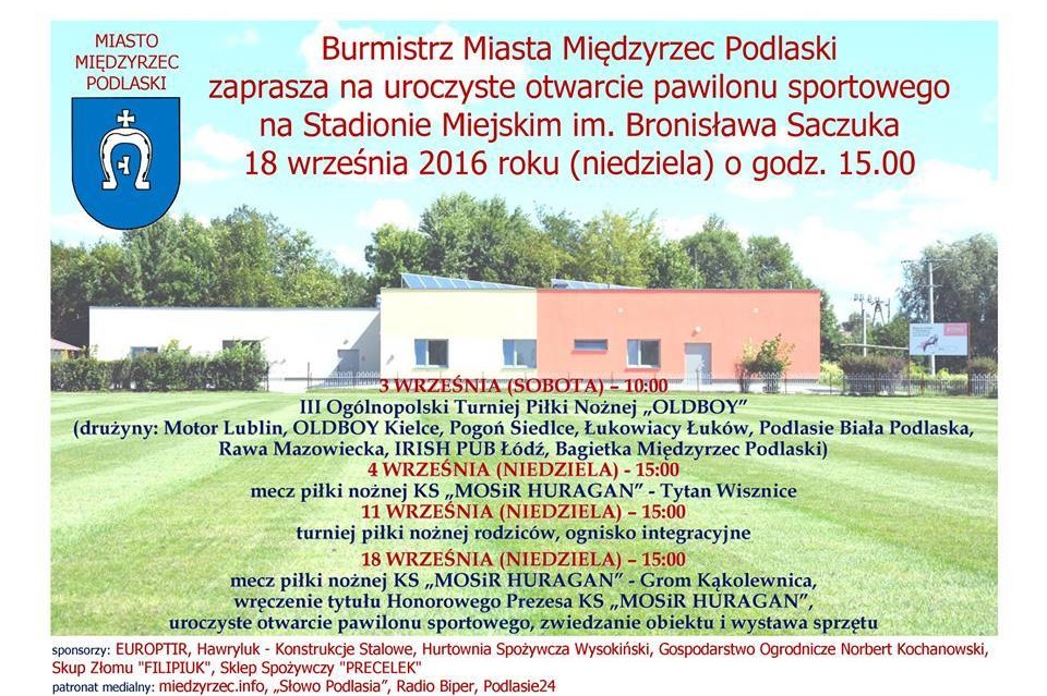 Uroczyste otwarcie pawilonu sportowego na stadionie miejskim - Zdjęcie główne