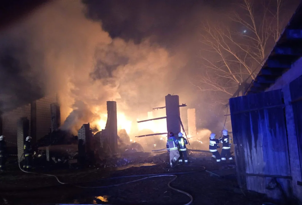 Pożar stodoły w Łuniewie - Zdjęcie główne