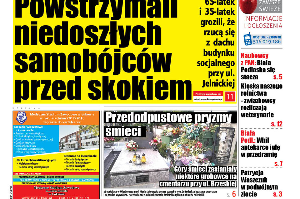 Policjanci powstrzymali niedoszłych samobójców przed skokiem - Zdjęcie główne