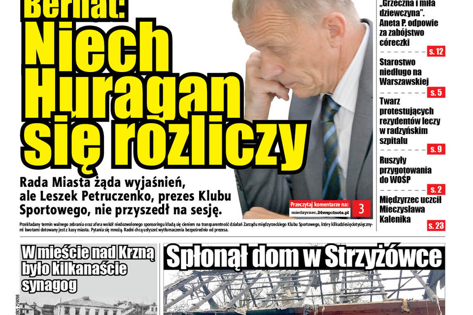 Bernat: Niech Huragan się rozliczy z zamierzeń - Zdjęcie główne
