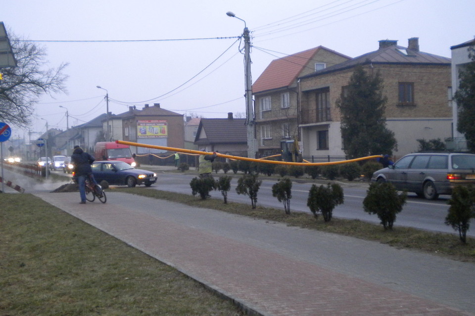 Nowy odcinek gazociągu na ulicy Warszawskiej - Zdjęcie główne